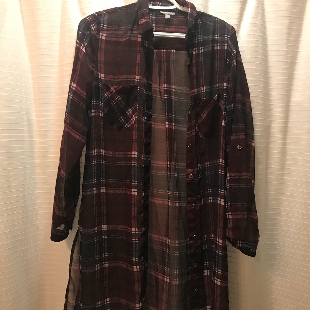 Charlotte Russe Long Sheer top